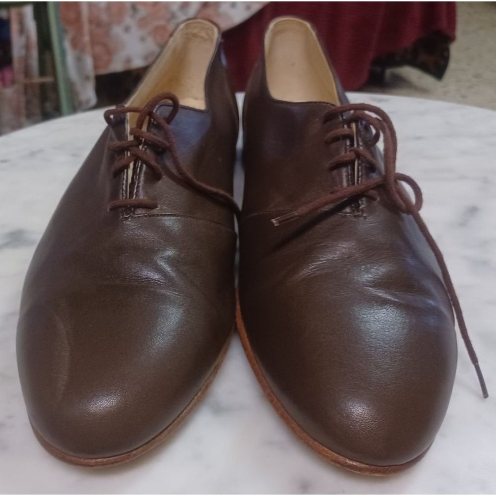 Sau Reuvo Women's  Leather Lace-Up shoes Brown SZ 11